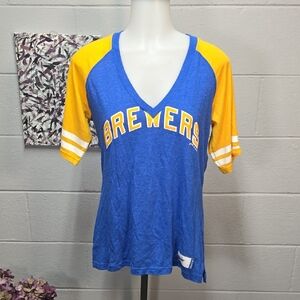 Nike Blue and Orange Logo T-Shirt